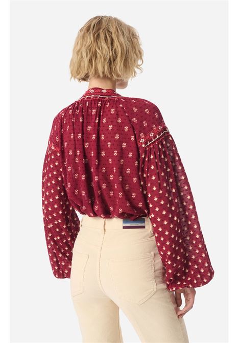 Blusa Vanessa Bruno Grazia in Misto Viscosa con Stampa Esclusiva - Blu Notte Vanessa Bruno | Bluse | 6EVA29-V09859559